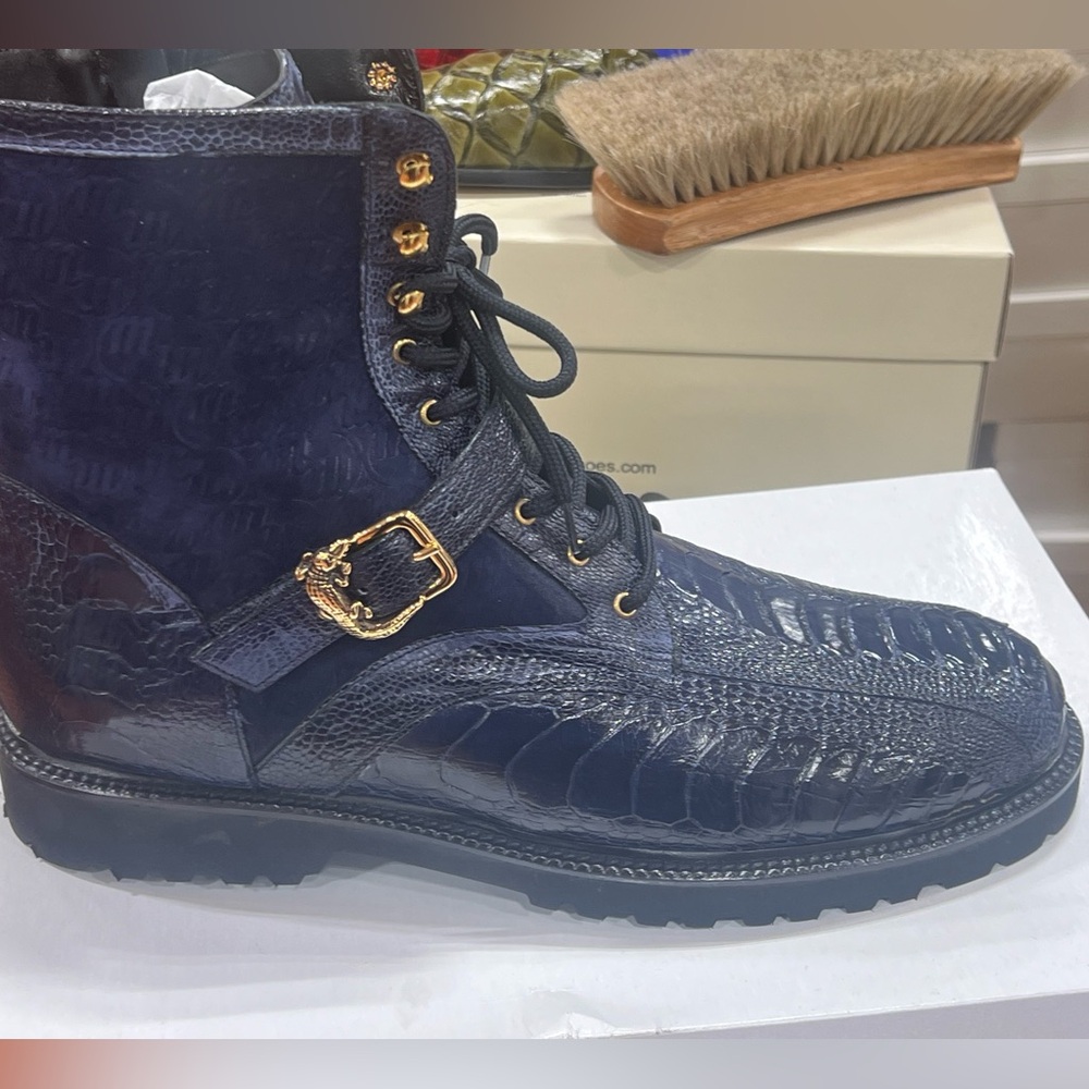Mauri Dark Blue Genuine Ostrich skin Boots 2025 edition!!! - Picture 2 of 7
